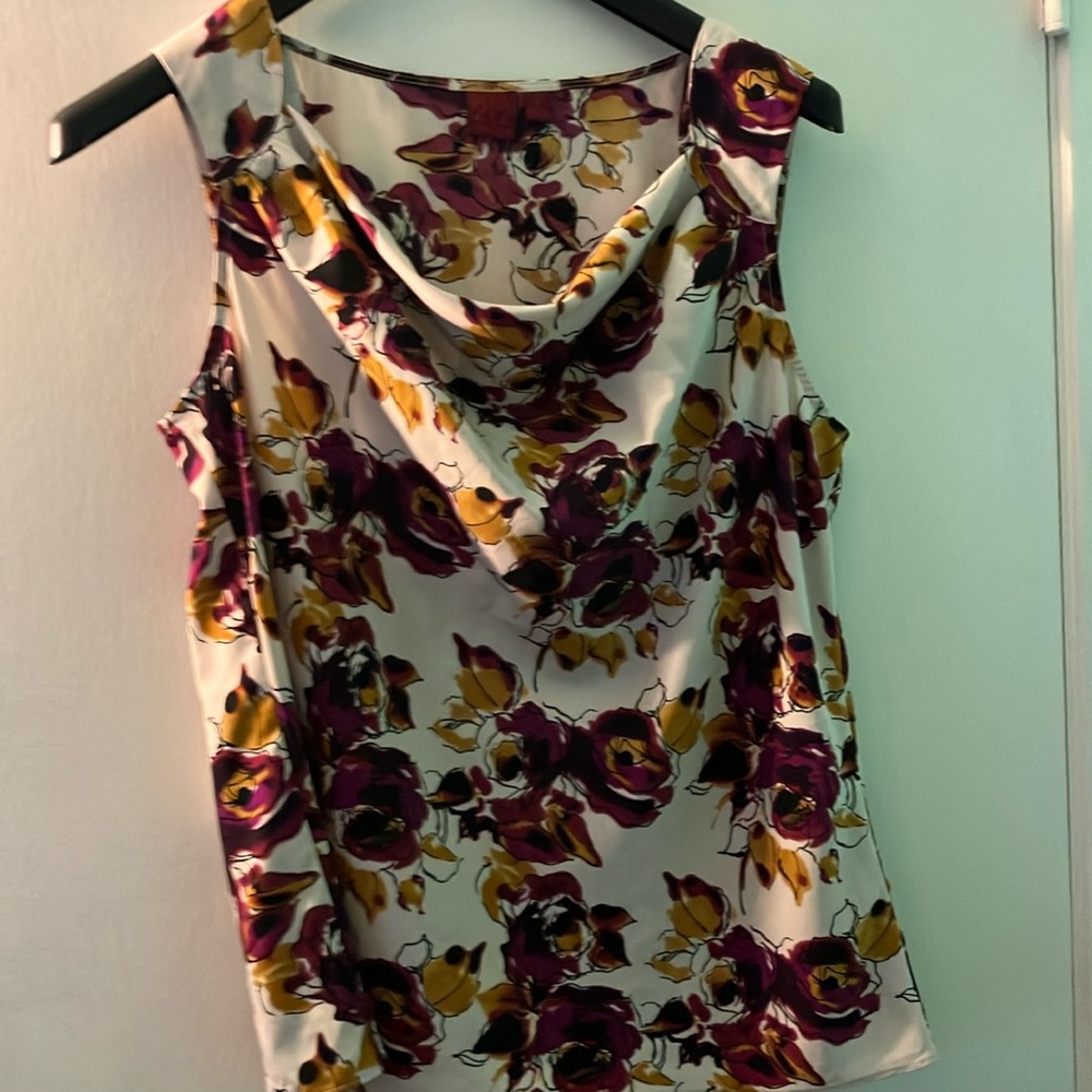 212 Collection Floral Draped Blouse